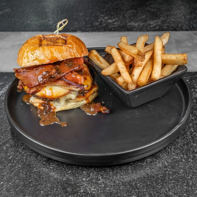 Bacon Caramel Burger.