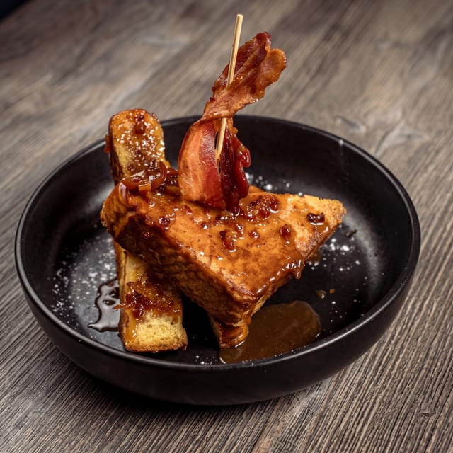 Bacon Caramel French Toast.